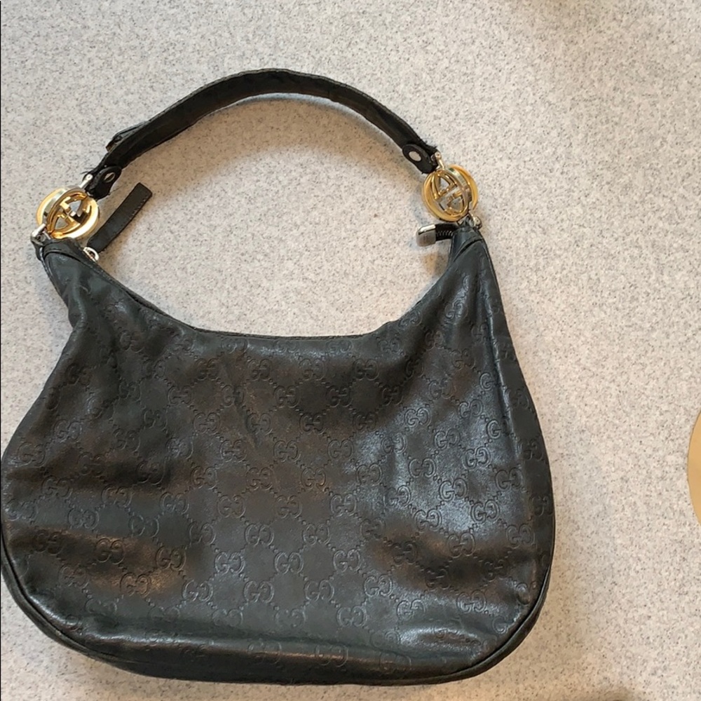 Gucci Leather Hobo Bag